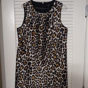 J Crew leopard print satin dress